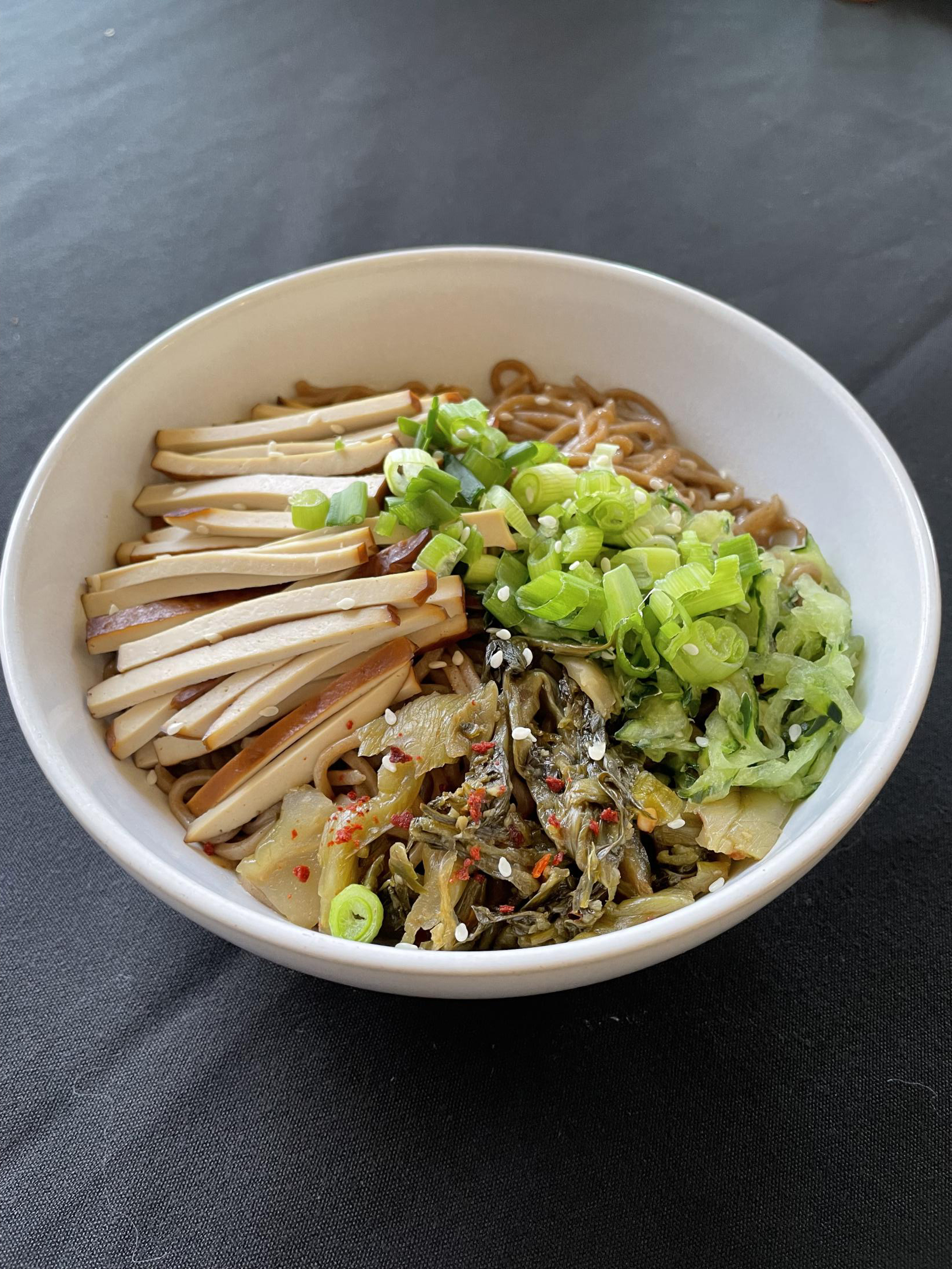 A close up "UPnoodle" in a bowl.