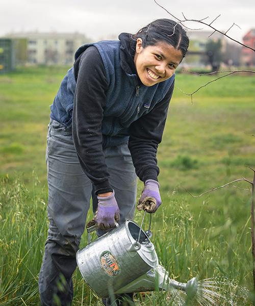 Graduating senior Nurjannah Wiryadimejo , an environmental science and management major (Matthew Chan/UC Davis)